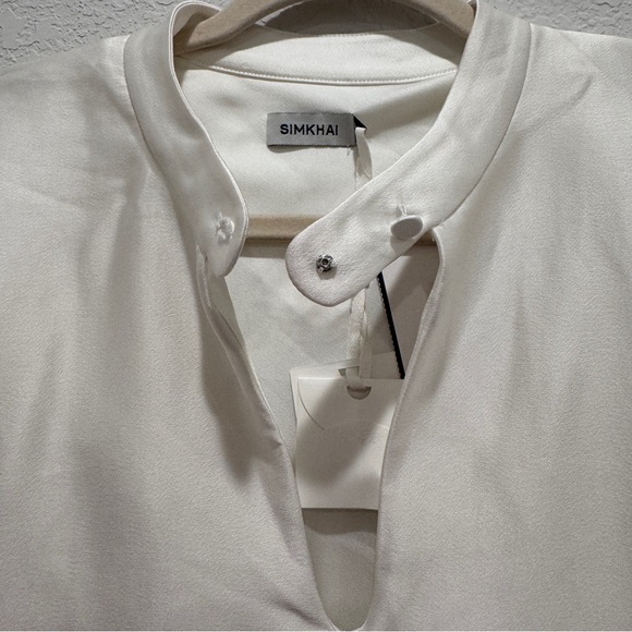 NWT Simkhai Amory Gown Bridal Wedding Formal Preppy Monochrome Chic Ivory Sz 4 - Picture 9 of 16